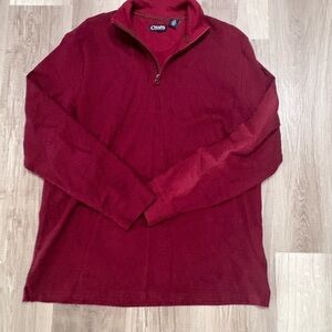 Chaps Men's Burgundy Zip-Up Sweater